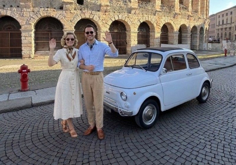 Guided tour of Verona aboard a restored vintage Fiat 500