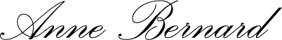 Handwritten signature of the host, Anne Bernard, in flowing black cursive